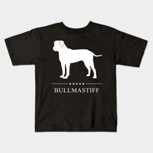 Bullmastiff Dog White Silhouette Kids T-Shirt